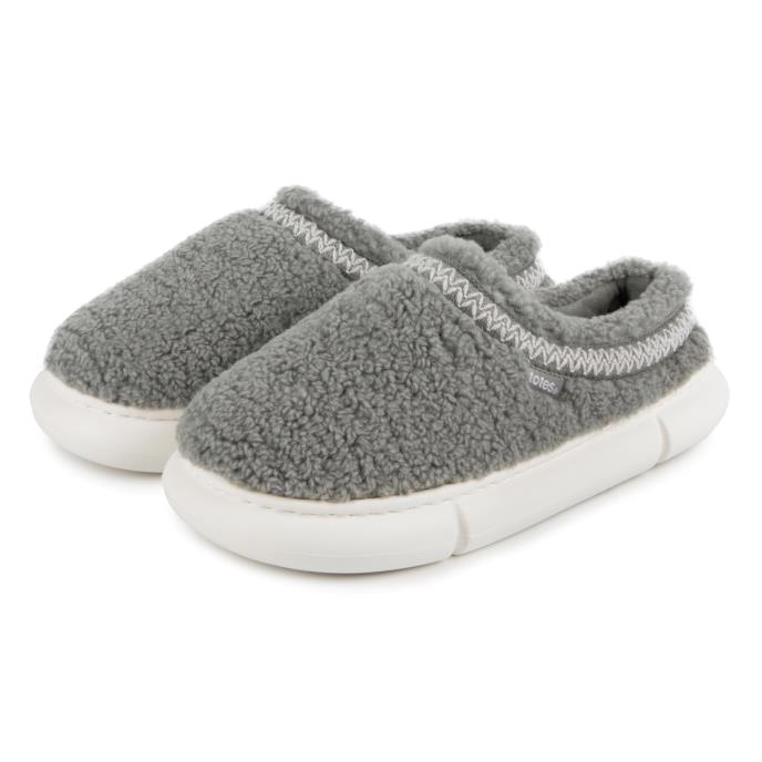 totes® Ladies Icons Cloud Borg Swept Back Mule Grey Extra Image 1